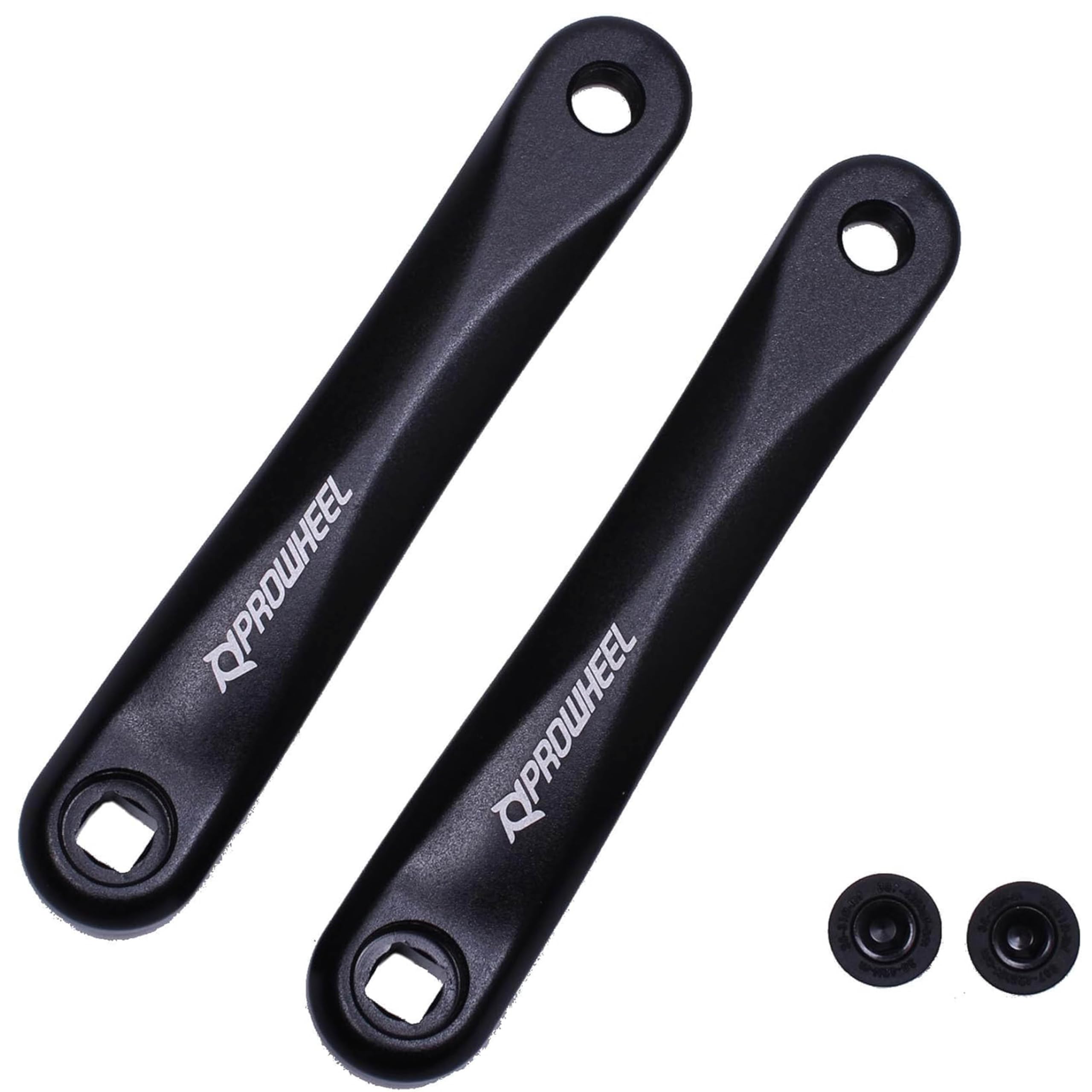 Prowheel Ebike Crank Arm Available in Square Hole, 152 mm/160 mm/165 mm/170 mm/175 mm, Black Bicycle Crank Arm for Electric Bicycle, Mid Motor, Torque (1 Pair) (Crank Arm 140 mm)