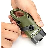 MECO Hand Cranking Solar Powered Rechargeable Flashlight Emergency LED Flashlight Carbiner Dynamo Quick Snap Clip Backpack Flashlight Torch Weather Ready for Camping Outdoor Climbing Hiking