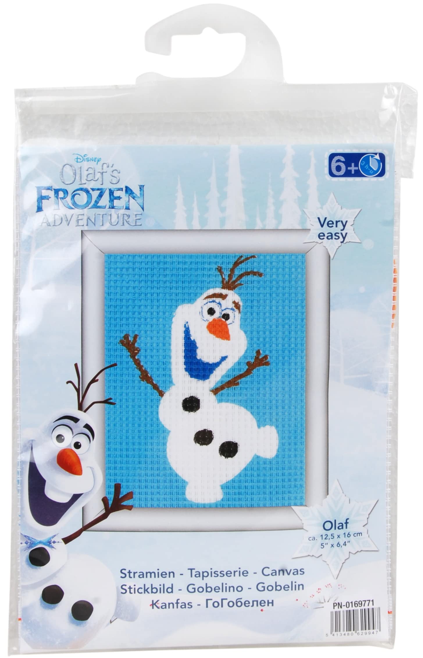 Vervaco Tapestry Kit: Disney: Frozen Olaf, NA, 12.5 x 16cm