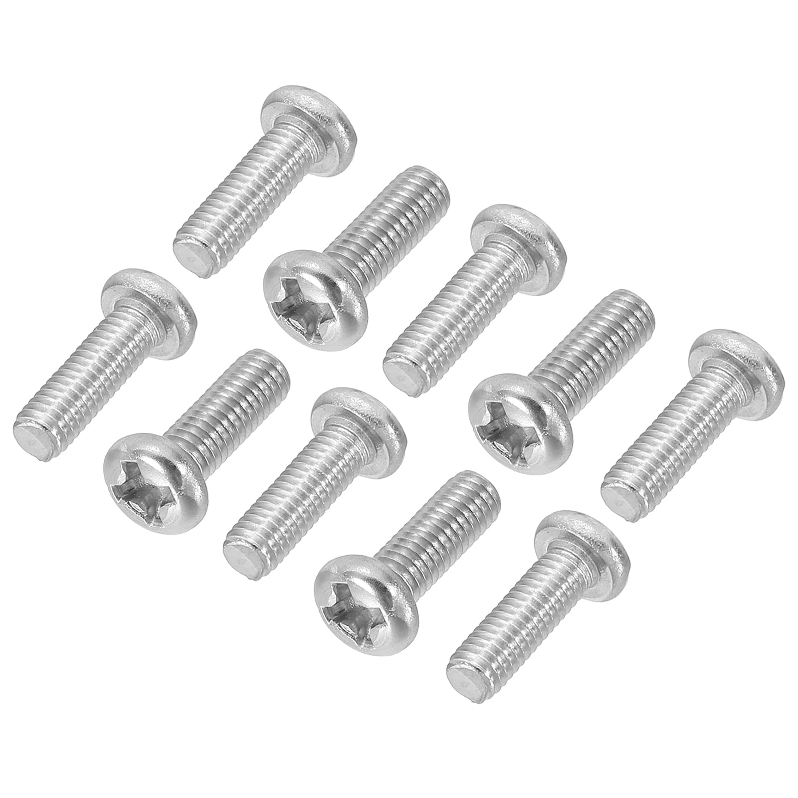 PATIKIL Phillips Pan Head Screws, 80 Pack M3-0.5 x 14mm 304 Stainless Steel 18-8 Full Thread, Pan Head Machine Phillips Drive Screw — image 1