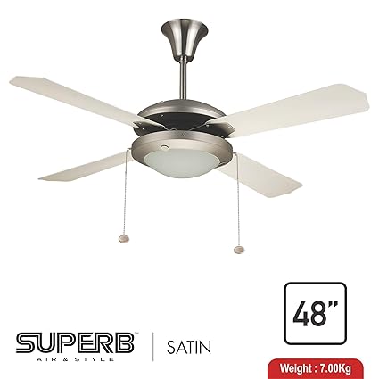 Buy Warmex 75 Watts Designer Ceiling Fan With Down Light Satin