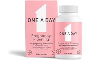 One A Day Pregnancy Planning Prenatal Multivitamin for Women, Pre Pregnancy Vitamins for Women with Methylfolate, Folic Acid, Zinc, Vitamin B12 & Vitamin D to Support Reproductive Health, 60 Tablets