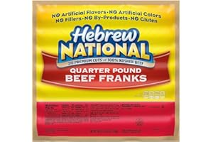 GENERIC Hebrew National Quarter Pound Beef Franks Premium Cuts%100 Kosher Beef- 3.5LB