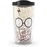 Tervis Made in USA Double Walled Harry Potter - Glasses and Scar Insulated Tumbler Cup Keeps Drinks Cold & Hot, 16oz, Classic