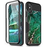 iPhone Xs Case/iPhone X Case with Built-in Screen Protector, WeLoveCase 360  Full-Body Protection in Hybrid TPU Bumper Marble Cover Case for Apple