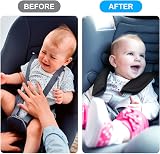 URAQT Baby Stroller Car Seat Strap Covers 2 Pack Black Universal view 4