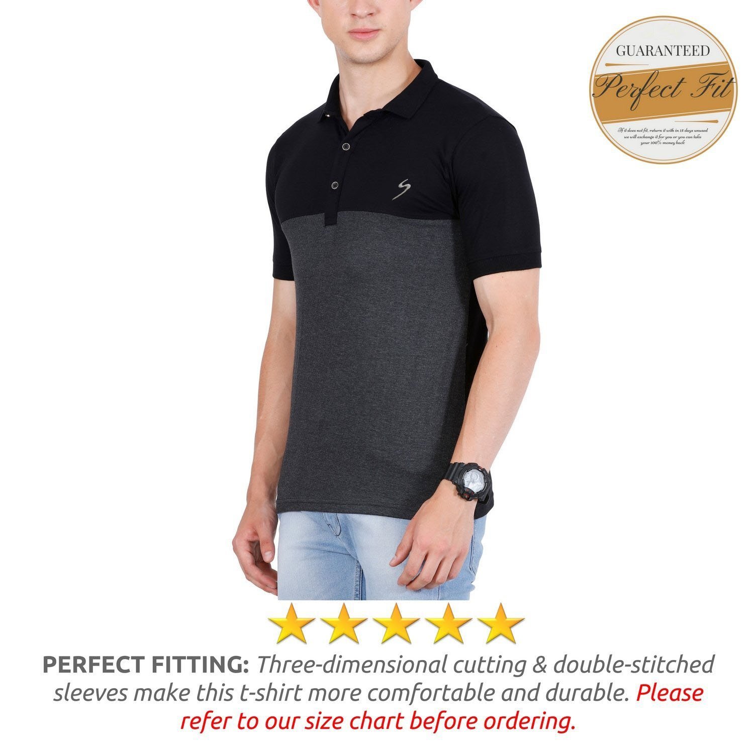 scatchite men's cotton polo