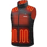 Venustas Men's Heated Vest with Battery, Up to 20 Hours of Warmth, Winter Quilted Vest for Outdoor