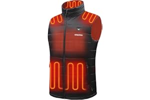 Venustas Men's Heated Vest with Battery, Up to 20 Hours of Warmth, Winter Quilted Vest for Outdoor