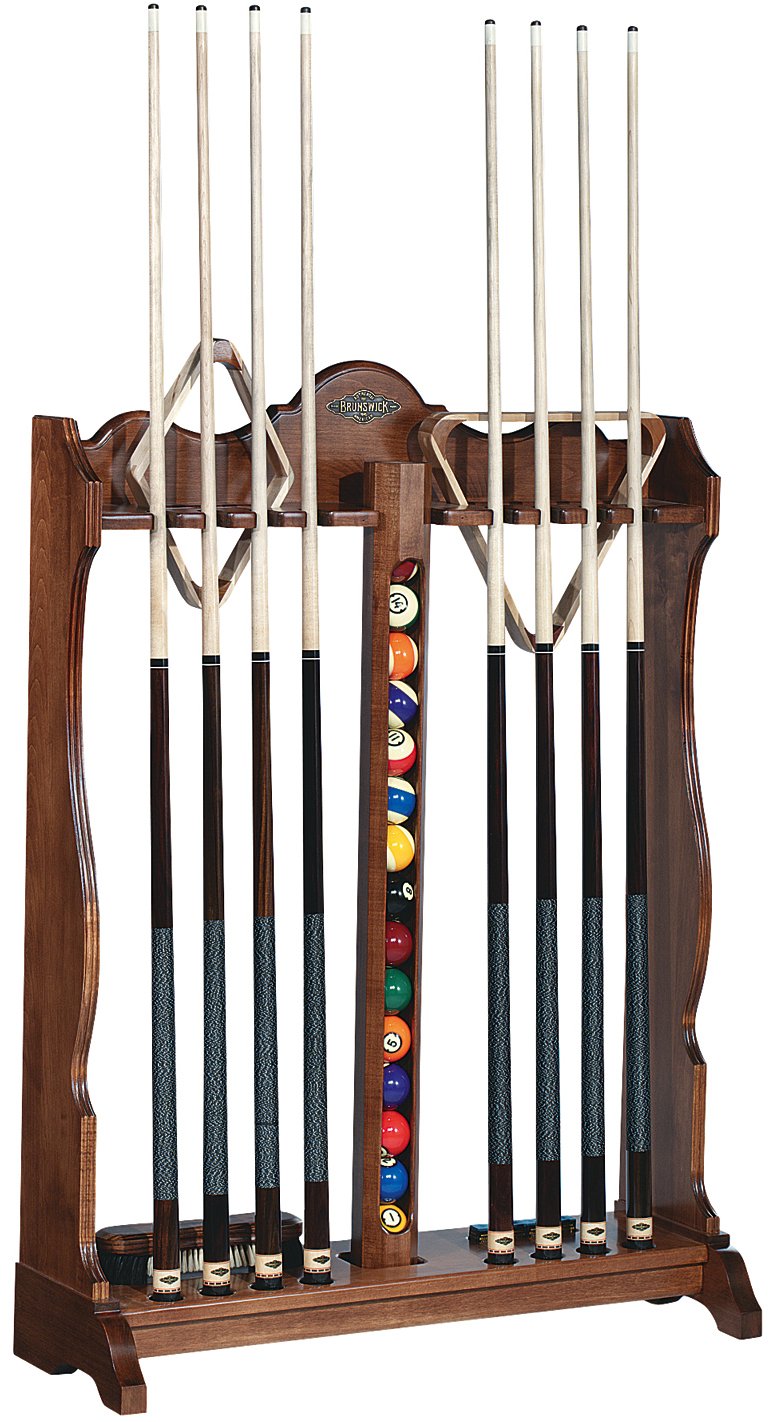 Brunswick Centennial Floor Rack (Oak) Billiard Cue Racks