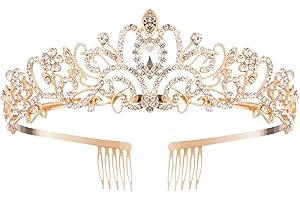 AXX Princess Crown for Women, Crystal Queen Tiaras for Girls Bridal Hair Accessories Gifts for Birthday Wedding Prom, Bridal Party, Pageant, Halloween Christmas Costume