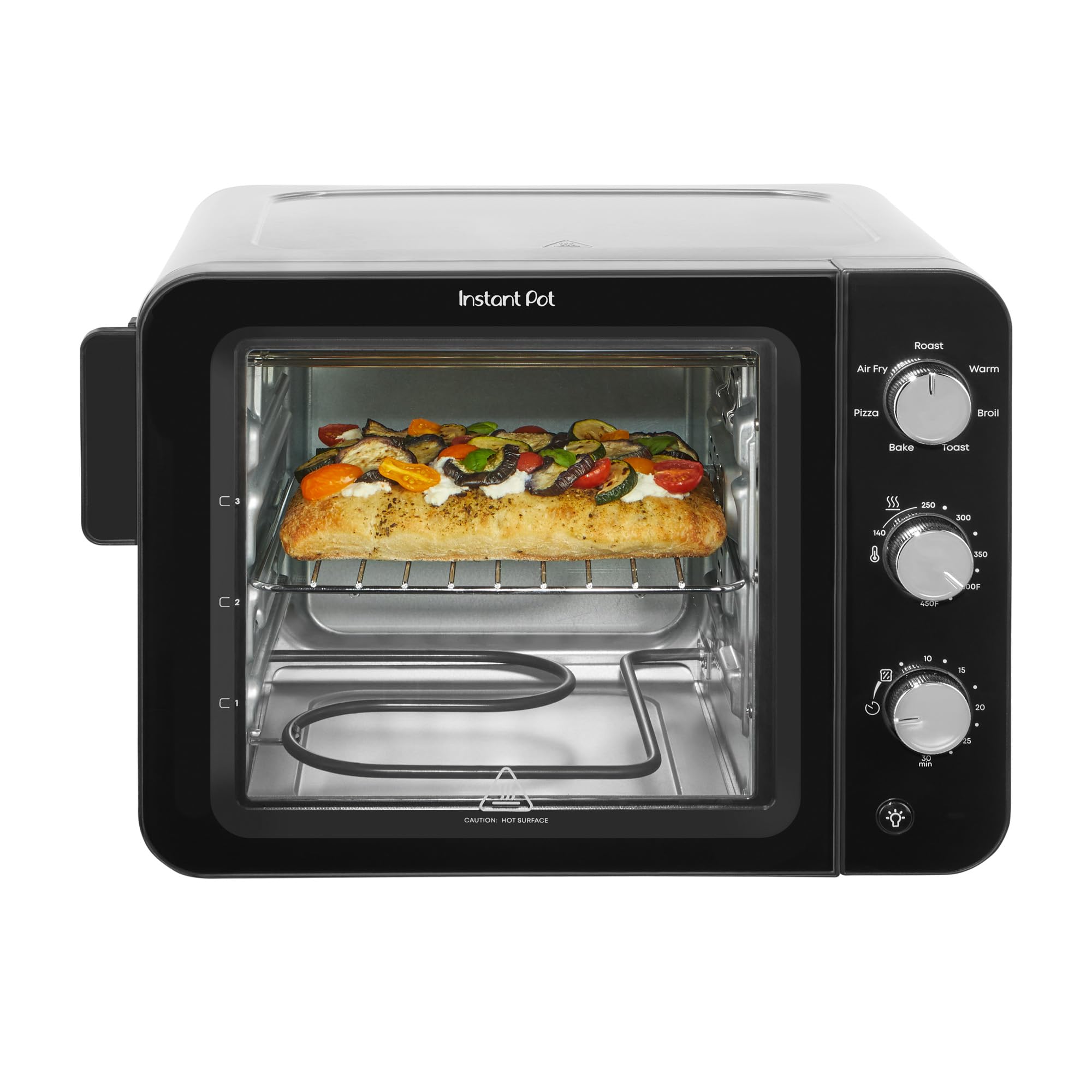 Instant Pot No Preheat Required* 4-Slice Air Fryer Toaster Oven with InstantHeat Technology, 7-in-1, Air Fry, Bake, Toast, Roast, Broil, Warm, and Make Pizza