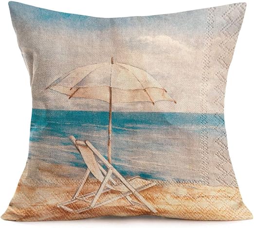 Vintage Shabby Chic Kissenbezug Meer Freizeit Strand Stuhl