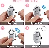 KOSIN 12 Pack 140DB Personal Alarm Siren with LED Lights for Women Men Kids view 5