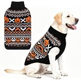 KOOLTAIL Halloween Dog Sweater, Cold Weather Pullover Classic Knitwear, Thick Warm Winter Pet Clothes, Cable Knit Dog Sweaters for Small Medium Large Bulldog Boy Girl