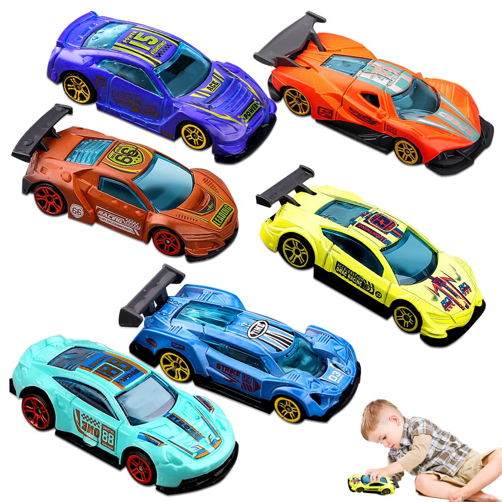 Mini Car Toys, 5 Pcs Alloy Vehicle Pull Back Cars Cast Model Automobile Colour Changing Cars Die Cast Car Toy Street Machines Colour Change Toys for Children's Playtime and Birthday Party Gifts