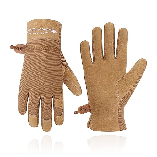 HANDLANDY Gardening Gloves for Women Flexible Durable