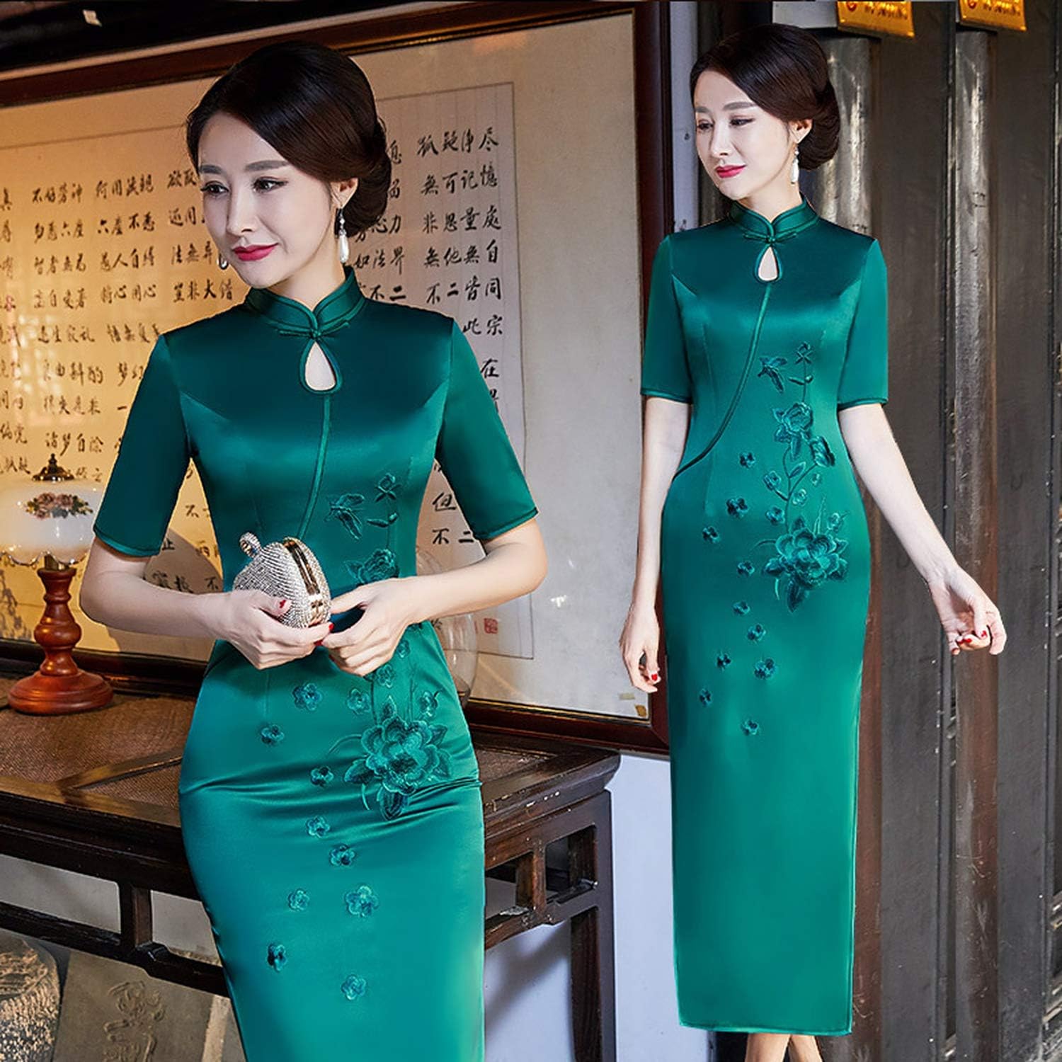 chinese satin dress
