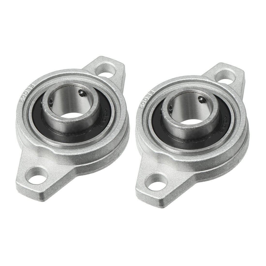 Sourcingmap 2pcs KFL002 15mm Zinc Alloy Self Aligning Pillow Block Flange Bearing