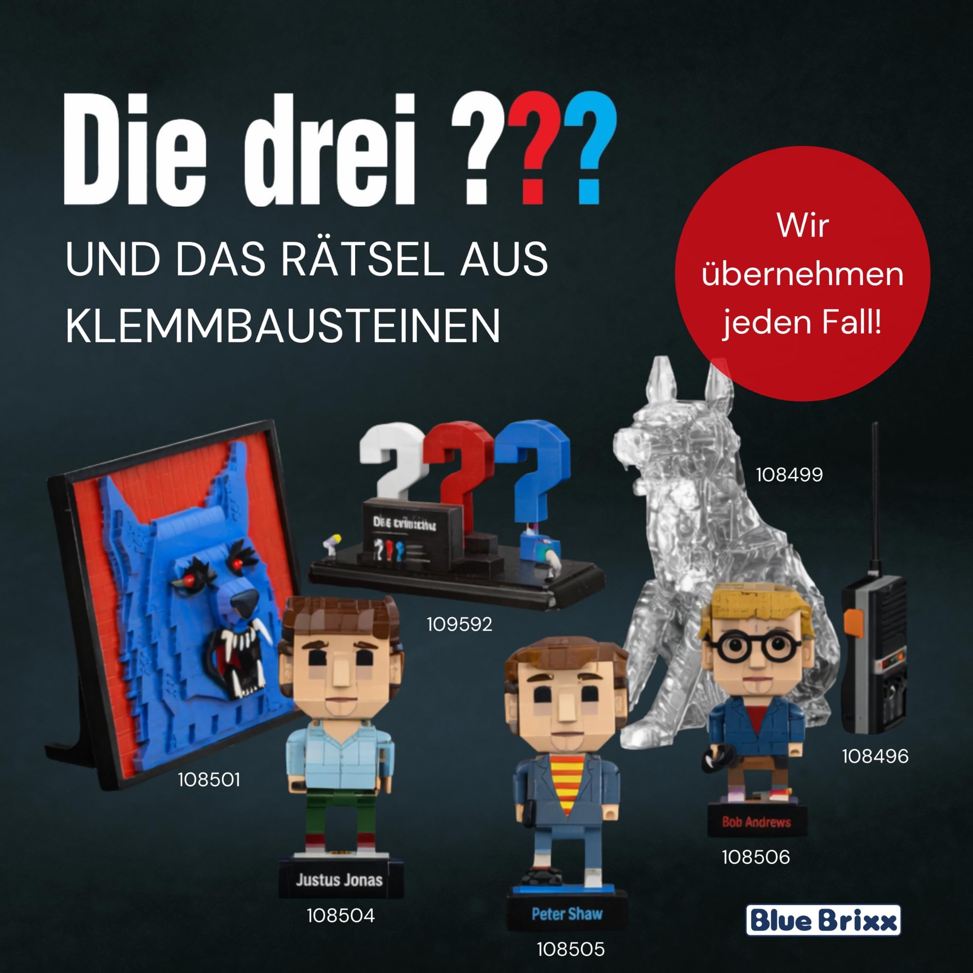 BlueBrixx Pro 108500 – Die DREI ???: 3D Bild: Der Superpapagei aus Klemmbausteinen mit 806 Bauelementen 6