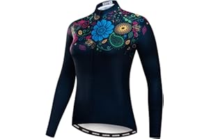 JPOJPO Cycling Jersey for Women Long Sleeve Clothing Bicycle Jacket