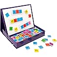 Junior Learning Rainbow Phonics Tiles with Built-in Magnetic Board Multi