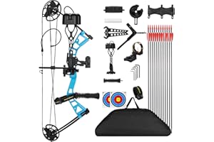 Lanneret Youth Compound Bow Package for Youth & Kids,Beginners and Women,10-40 Lbs Draw Weight,16"-28" Draw Length,290fps，Compound Bow Kit for Beginner