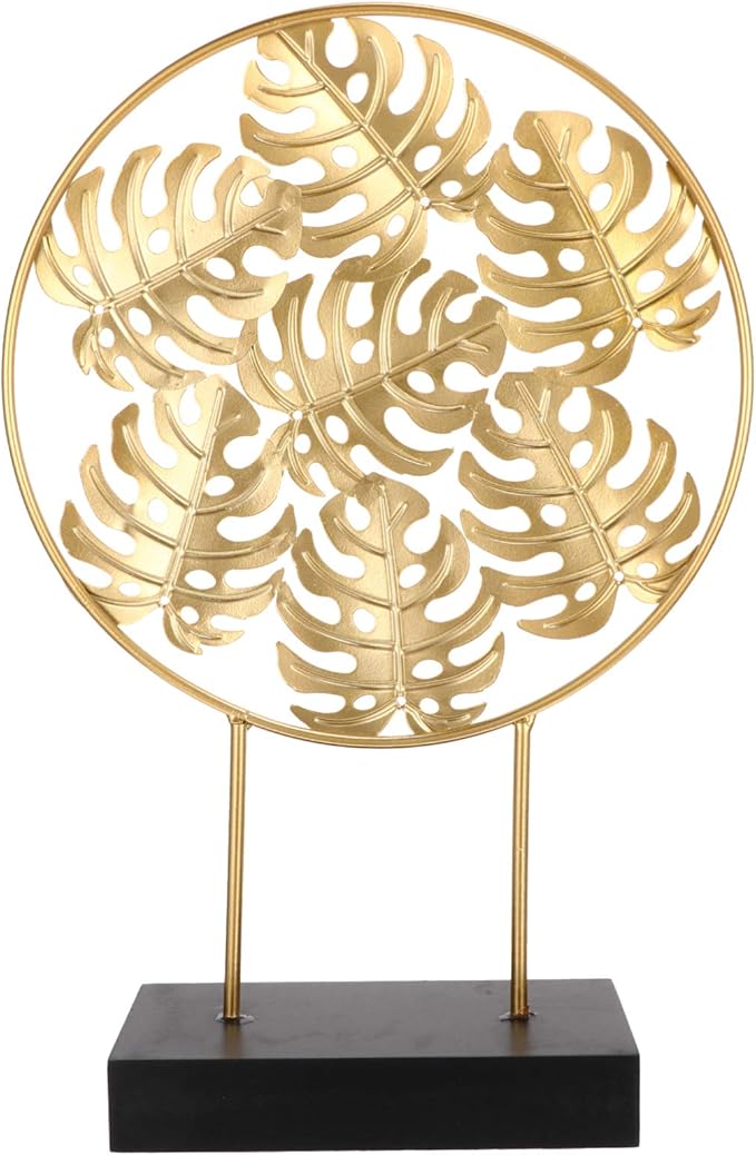 WINOMO Hojas de palma doradas de Monstera Hojas Decoración de