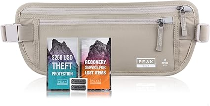 Amazon Com Travel Money Belt With Rfid Block Theft Protection