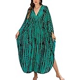 NFVNKJ Kaftan Dresses for Women Plus Size Caftan Swimsuit Cover Up, Boho Beach Dress with Batwing Sleeves
