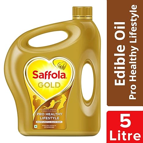 Saffola Gold, Pro Healthy Lifestyle Edible Oil, Jar, 5 L