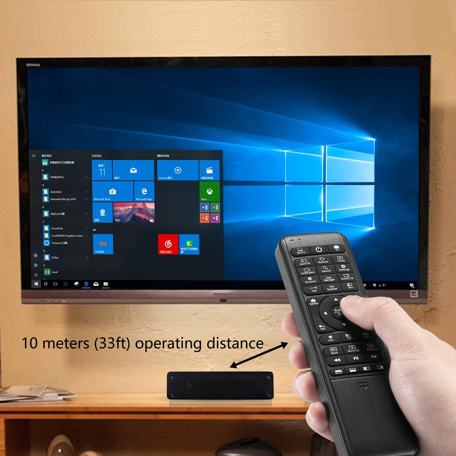 Official Pepper Jobs W10 GYRO LED Backlit Keyboard Fly Mouse QWERTY