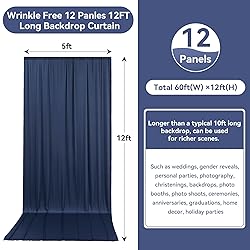60ftx12ft Wrinkle Free Navy Blue Backdrop