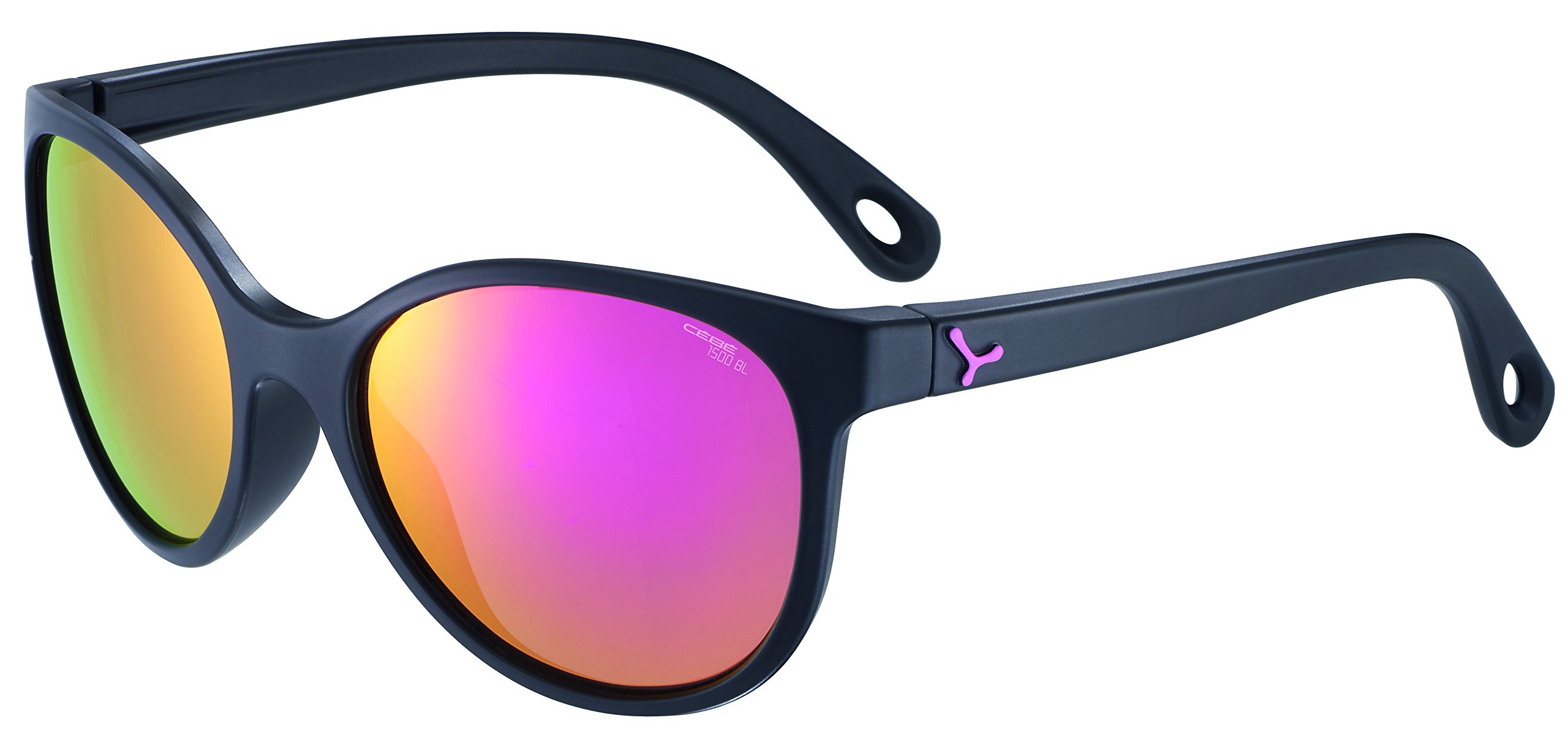 Cébé Ella Girls Sunglasses, Matte Black, Pink, 5-7 Years