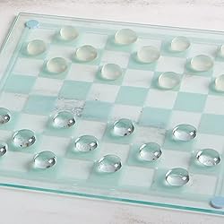 Glass Chess and Checkers Set - Premium Glass Game