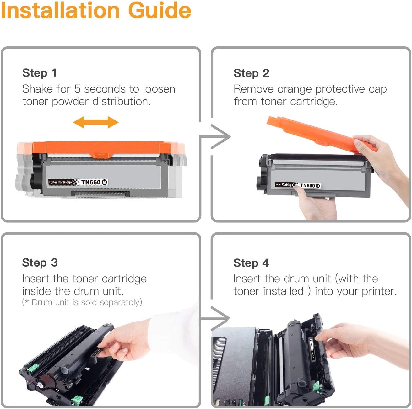 E-Z Ink (TM) Compatible Toner Cartridge Replacement for Brother TN660 High Yield to use with HL-L2300D HL-L2320D HL-L2380DW HL-L2340DW MFC-L2700DW MFC-L2720DW MFC-L2740DW Printer (Black, 1 Pack): Office Products