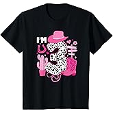 Kids 3rd Birthday Cowgirl Three Year Old Cow Girl Birthday Party T-Shirt