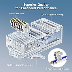 Cable Matters 200-Pack Cat 6 Pass Through RJ45