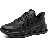 Bruno Marc Men's Cushionix Stride Casual Mesh Sneakers | All-Day Comfort Lightweight Lace-Up Slip-On Walking Shoes, Hollow Shock-Absorbing Sole for Daily Wear