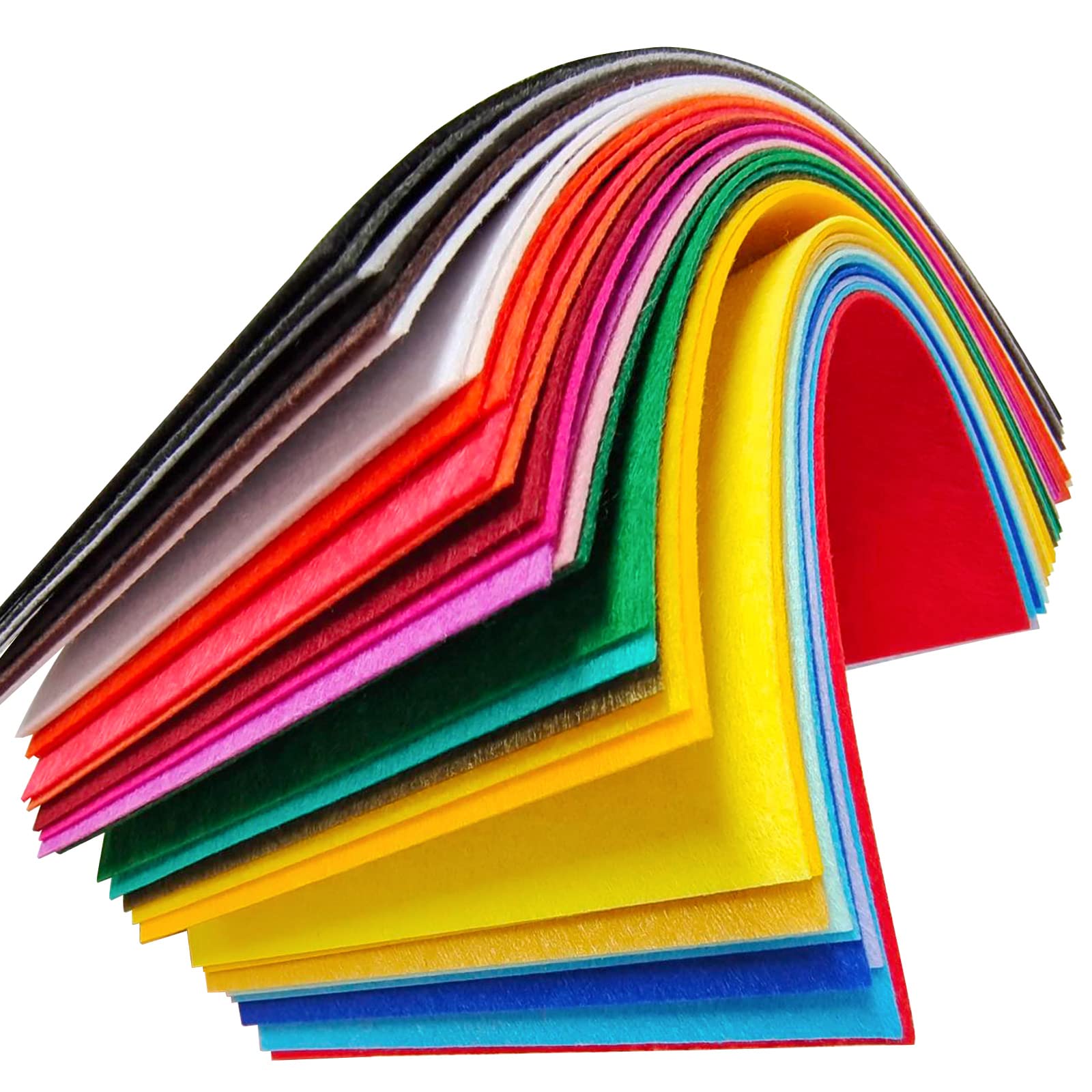 Jtnohx Stiff Felt Sheets, 32 Pcs Felt Fabric for Crafts, 17.78×28.7cm Colour Fabric Square for Art and Craft DIY Supplies — image 1