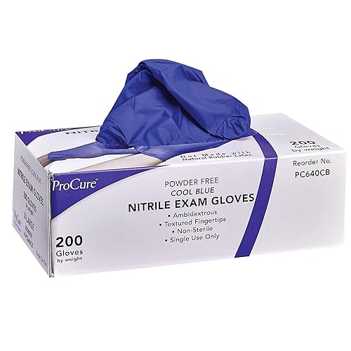 ProCure [200 Count Disposable Nitrile Gloves Large Powder Free