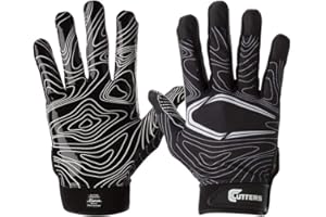 CUTTERS Football Glove Game Day Receiver. Silicone Grip Glove for Receivers. Adult and Youth Sizes