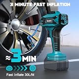 Ecarke Cordless Air Compressor for Makita 18V Battery 160 PSI 4 Nozzles view 4