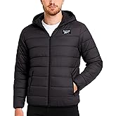 Reebok Mens Puffer Jacket - Lightweight Quilted Glacier Shield Plus Size Puffer Jackets for Men - Insulated Mens Winter Coats