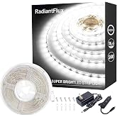 White Led Strip Lights for Bedroom Small Dimmable LED Lights Strip 16.4ft Super Bright Flexible LED Tape Lights Rope Light for for Room Home Decor Luces Leds for Living Room Kitchen Vanity Mirror