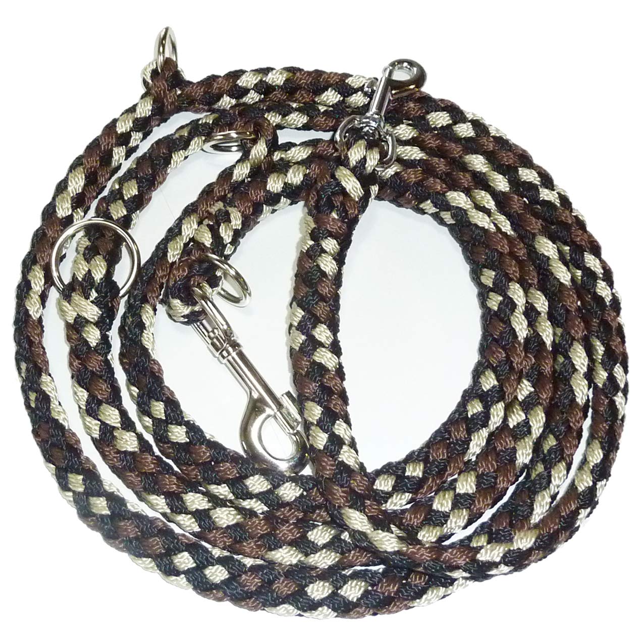 Activity4Dogs Braided Multi-Purpose Lead with 4 Positions, 2.80m, Brown/Black/White