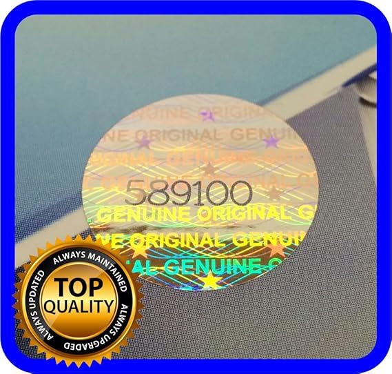 Holographic serial number stickers hoolistep