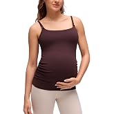 CRZ YOGA Maternity Nursing Tank Tops | Butterluxe, Light Support, Removable Pads, Casual, Extremely Soft, Clip Down, Adjustable Straps, Pregnancy and Postpartum