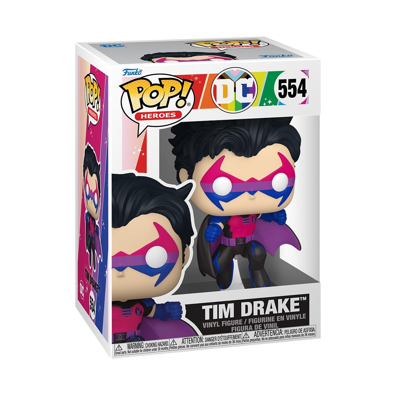 Photo 1 of BOX OF ITEM IS SLIGHTLY DAMAGED --- Funko Pop Heroes: Pride - Robin - Tim Drake - DC Comics - Collectable Vinyl Figure - Gift Idea - Official Merchandise - Toys for Kids & Adults - Superheroes Fans - Model Figure for Collectors
