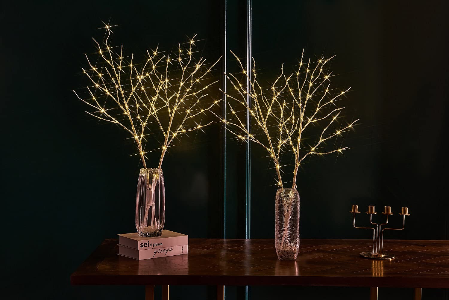 Photo 1 of Fudios Lighted Branches with Timer Battery Operated 30IN Tall Birch Twig Lights for Vase 100 LED Outdoor and Indoor Holiday Winter Decor 2Set